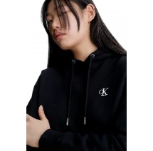 CALVIN KLEIN JEANS CK EMBROIDERY HOODIE ΜΠΛΟΥΖΑ ΦΟΥΤΕΡ ΓΥΝΑΙΚΕΙΑ BLACK