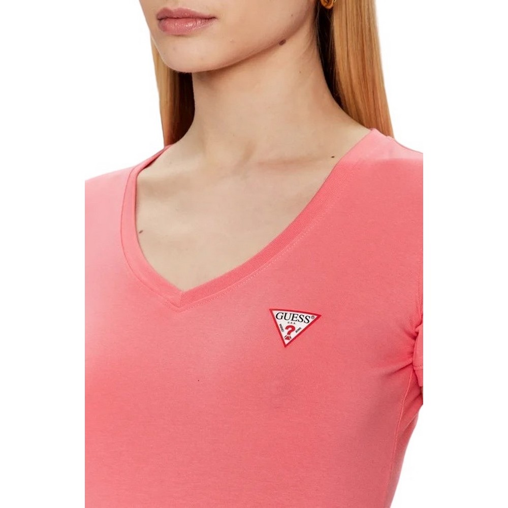 GUESS SS VN MINI TRIANGLE TEE TSHIRT ΓΥΝΑΙΚΕΙΟ ORANGE