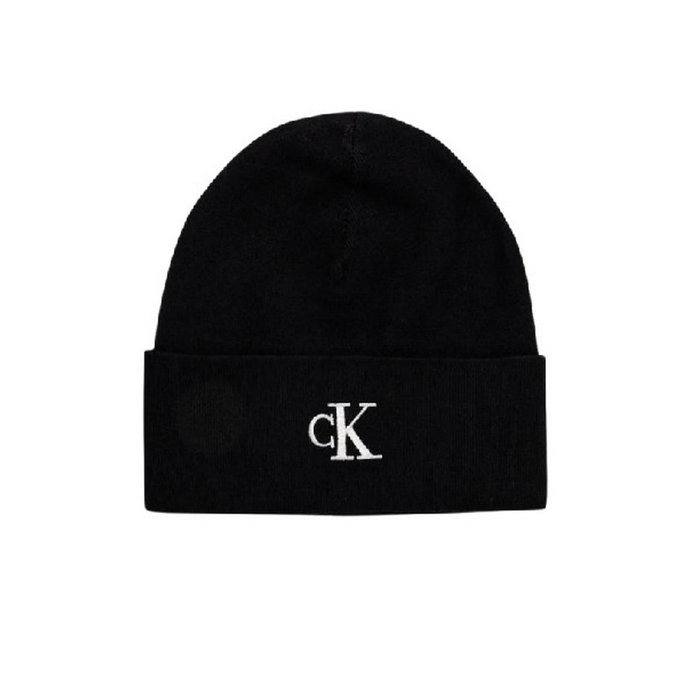 CALVIN KLEIN FINE RIB BEANIE ΣΚΟΥΦΟΣ ΑΝΔΡΙΚΟΣ BLACK