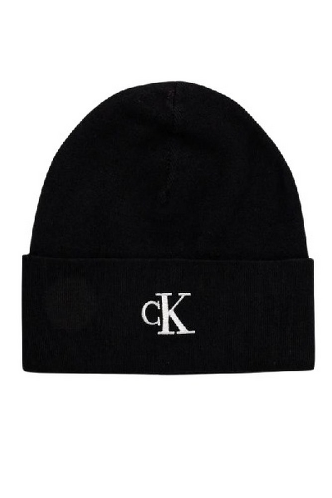 CALVIN KLEIN FINE RIB BEANIE ΣΚΟΥΦΟΣ ΑΝΔΡΙΚΟΣ BLACK