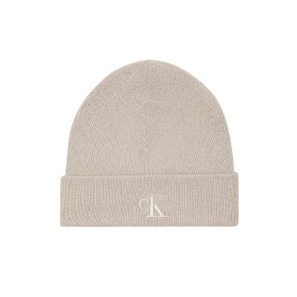 CALVIN KLEIN FINE RIB BEANIE ΣΚΟΥΦΟΣ ΑΝΔΡΙΚΟΣ TAUPE