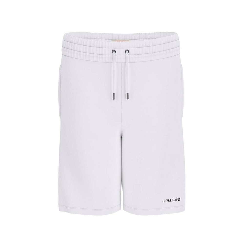 GUESS JEANS REG EMBRO SHORTS ΒΕΡΜΟΥΔΑ ΑΝΔΡΙΚΗ WHITE