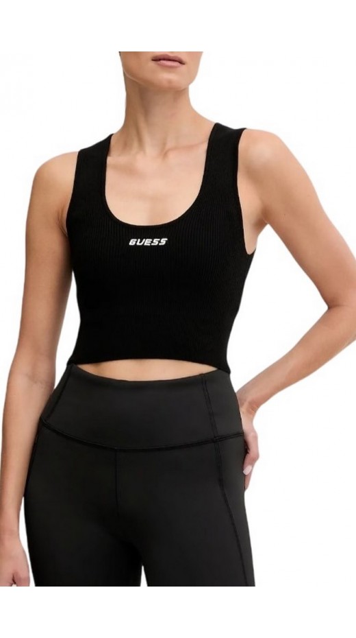GUESS FLAMINIA RIBBED BRALETTE SWTR ΤΟΠ ΓΥΝΑΙΚΕΙΟ BLACK