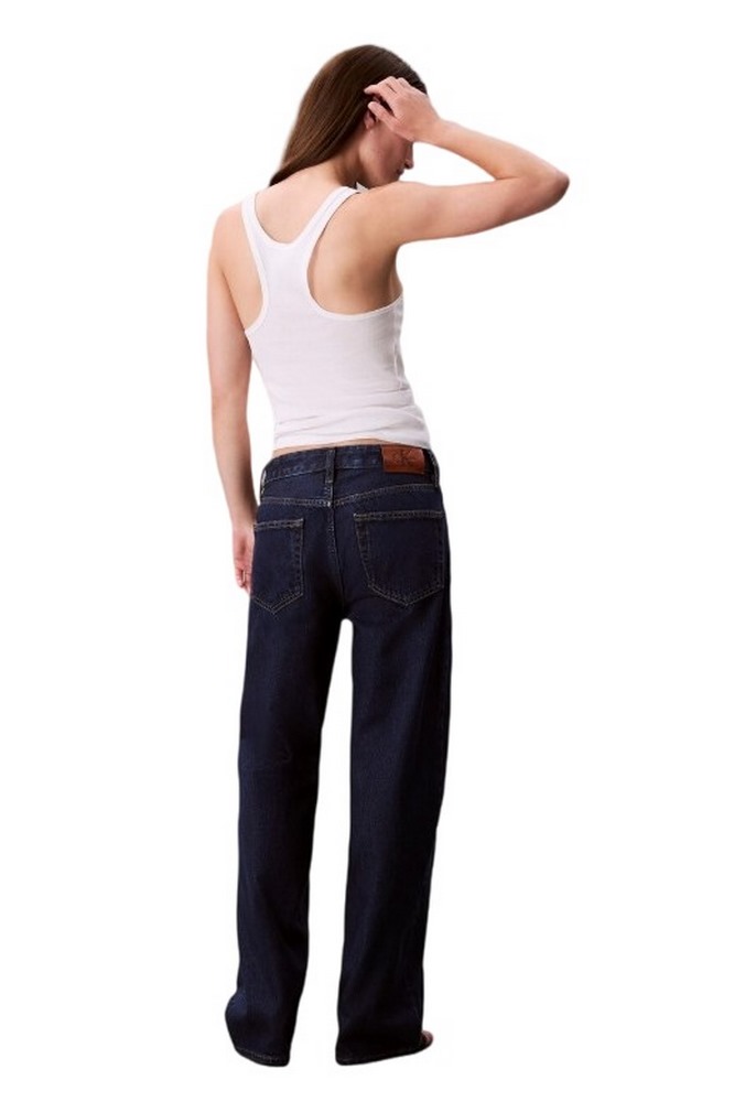 CALVIN KLEIN JEANS SIGNATURE 90s STRAIGHT TRUE INDI ΠΑΝΤΕΛΟΝΙ ΓΥΝΑΙΚΕΙΟ DARK INDIGO