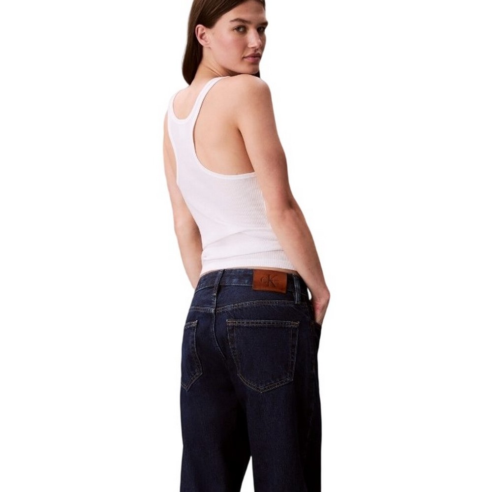 CALVIN KLEIN JEANS SIGNATURE 90s STRAIGHT TRUE INDI ΠΑΝΤΕΛΟΝΙ ΓΥΝΑΙΚΕΙΟ DARK INDIGO