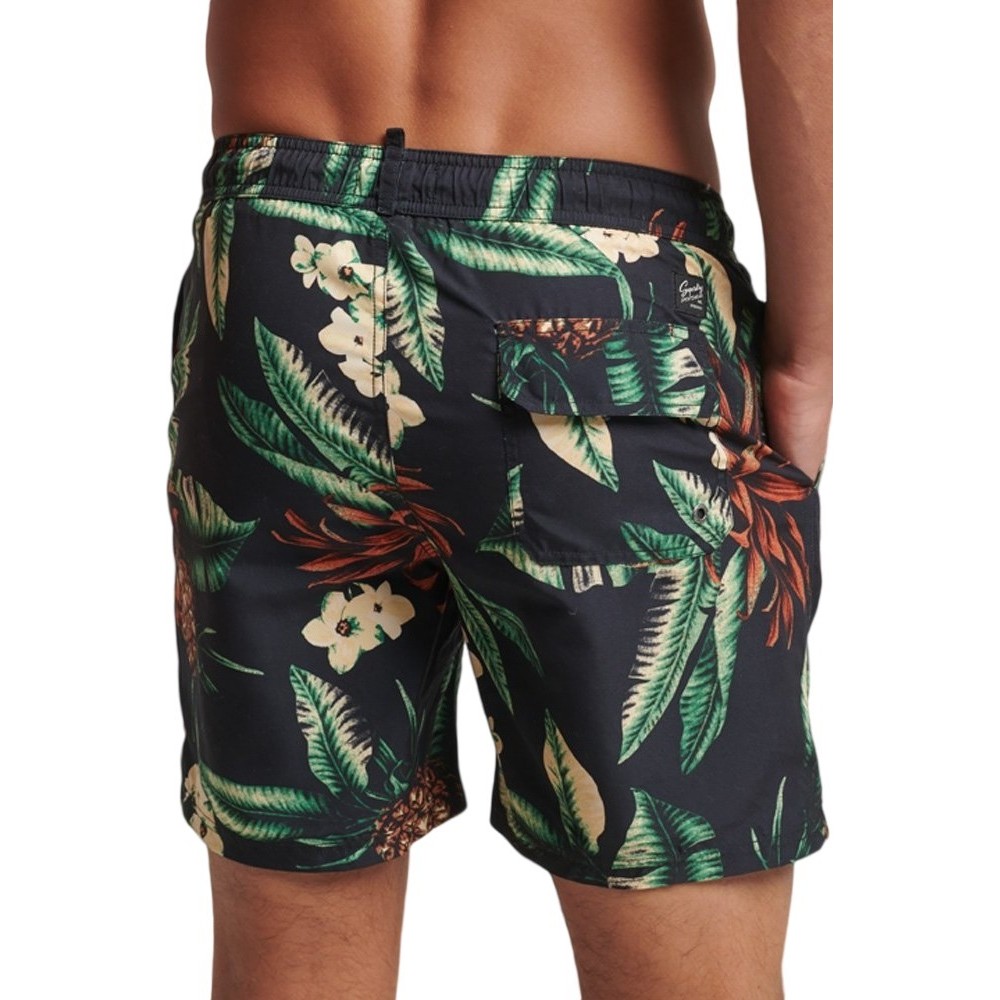 SUPERDRY D2 OVIN VINTAGE HAWAIIAN ΜΑΓΙΟ ΑΝΔΡΙΚΟ BLACK