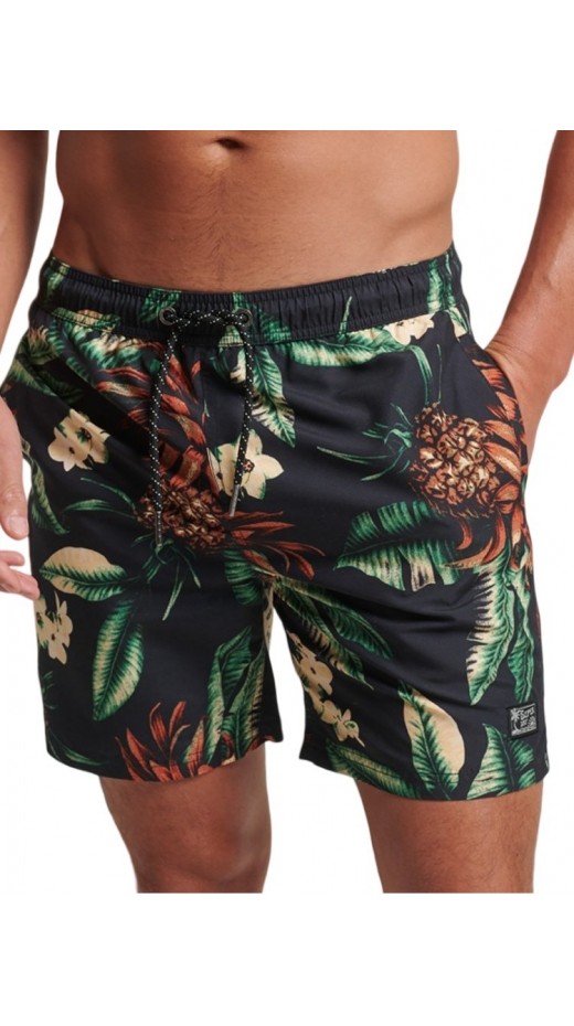 SUPERDRY D2 OVIN VINTAGE HAWAIIAN ΜΑΓΙΟ ΑΝΔΡΙΚΟ BLACK