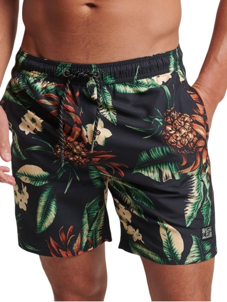 SUPERDRY D2 OVIN VINTAGE HAWAIIAN ΜΑΓΙΟ ΑΝΔΡΙΚΟ BLACK