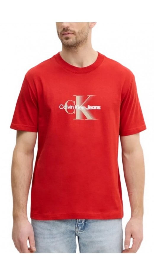 CALVIN KLEIN JEANS MONOLOGO SHIFT TEE T-SHIRT ΜΠΛΟΥΖΑ ΑΝΔΡΙΚΗ RED