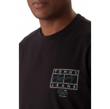 TOMMY JEANS REG SIGN SPRAY T-SHIRT ΜΠΛΟΥΖΑ ΑΝΔΡΙΚΗ BLACK
