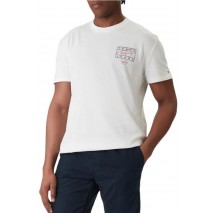 TOMMY JEANS REG SIGN SPRAY T-SHIRT ΜΠΛΟΥΖΑ ΑΝΔΡΙΚΗ WHITE