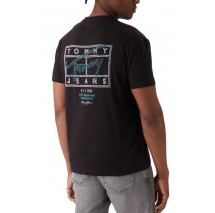 TOMMY JEANS REG SIGN SPRAY T-SHIRT ΜΠΛΟΥΖΑ ΑΝΔΡΙΚΗ BLACK