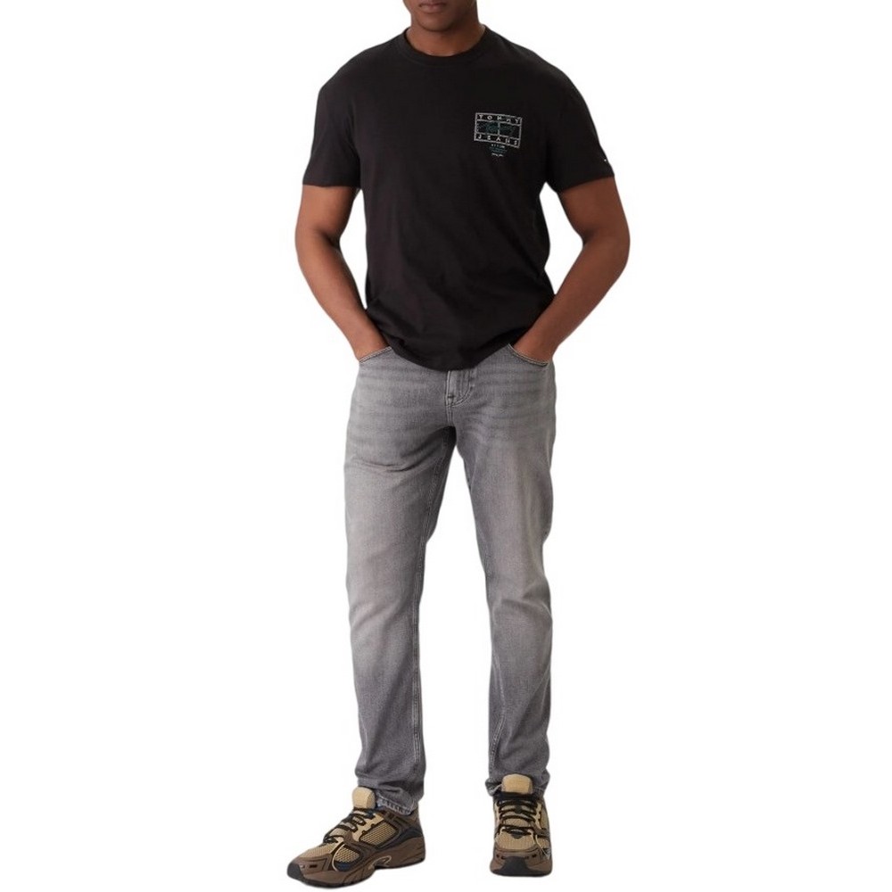 TOMMY JEANS REG SIGN SPRAY T-SHIRT ΜΠΛΟΥΖΑ ΑΝΔΡΙΚΗ BLACK