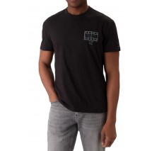 TOMMY JEANS REG SIGN SPRAY T-SHIRT ΜΠΛΟΥΖΑ ΑΝΔΡΙΚΗ BLACK