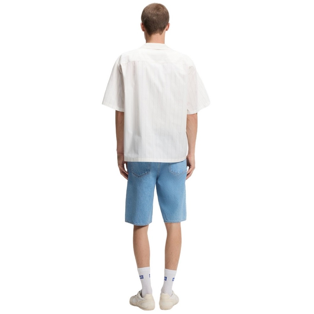 HUGO BOSS CASUAL SHIRT ELIGINO ΠΟΥΚΑΜΙΣΟ ΑΝΔΡΙΚΟ OFF WHITE