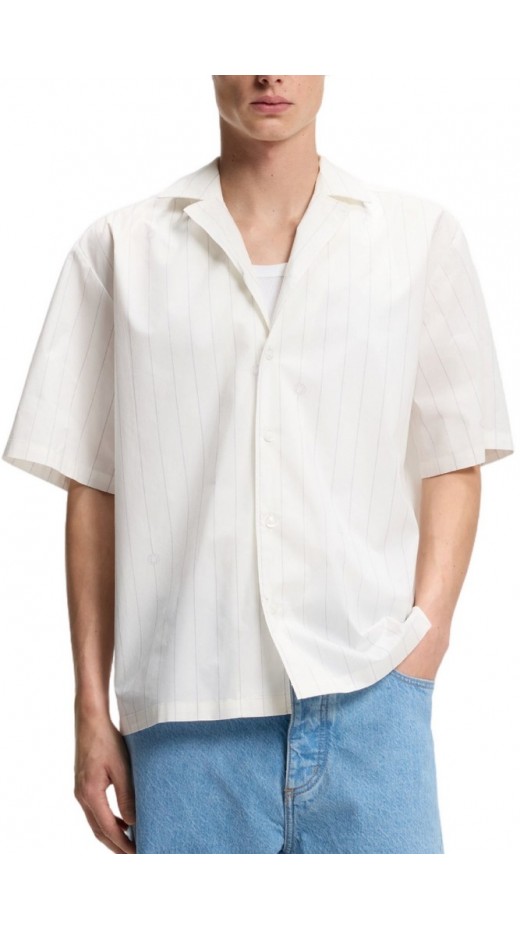 HUGO BOSS CASUAL SHIRT ELIGINO ΠΟΥΚΑΜΙΣΟ ΑΝΔΡΙΚΟ OFF WHITE