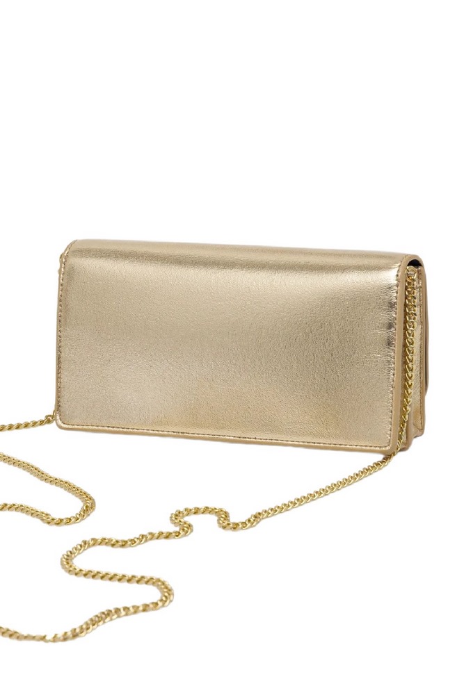 TOMMY HILFIGER HERITAGE LRG FLAP W/CHAIN GO ΤΣΑΝΤΑ ΓΥΝΑΙΚΕΙΑ GOLD