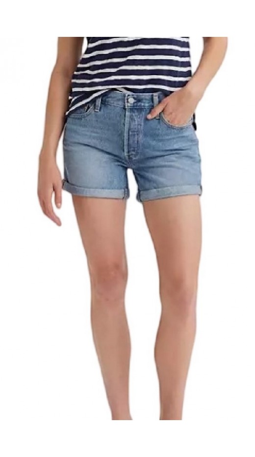 LEVI'S 501® ROLLED SHORT ΣΟΡΤΣ ΓΥΝΑΙΚΕΙΟ BLUΕ DENIM