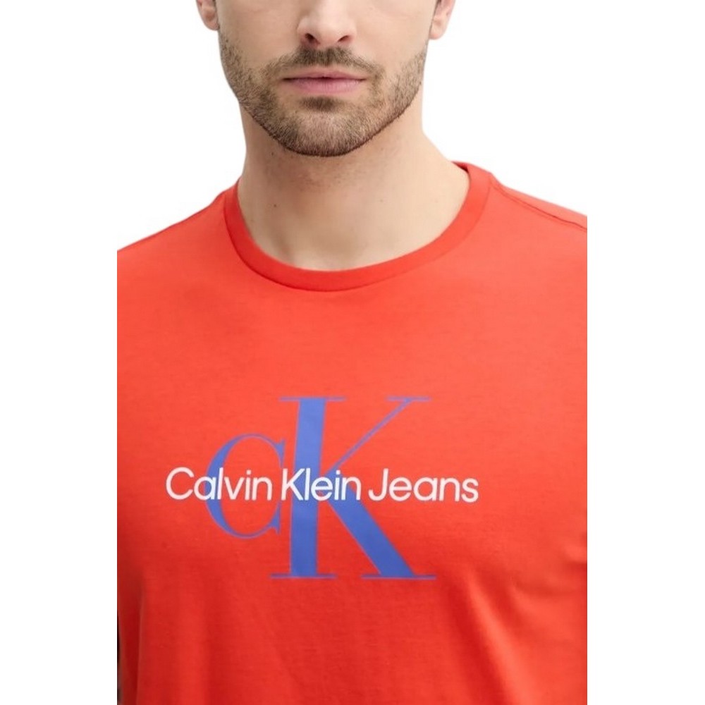 CALVIN KLEIN JEANS HERO MONOLOGO TEE T-SHIRT ΜΠΛΟΥΖΑ ΑΝΔΡΙΚΗ ORANGE