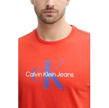 CALVIN KLEIN JEANS HERO MONOLOGO TEE T-SHIRT ΜΠΛΟΥΖΑ ΑΝΔΡΙΚΗ ORANGE