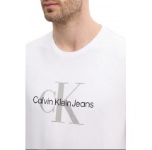 CALVIN KLEIN JEANS HERO MONOLOGO TEE T-SHIRT ΜΠΛΟΥΖΑ ΑΝΔΡΙΚΗ BRIGHT WHITE