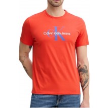 CALVIN KLEIN JEANS HERO MONOLOGO TEE T-SHIRT ΜΠΛΟΥΖΑ ΑΝΔΡΙΚΗ ORANGE