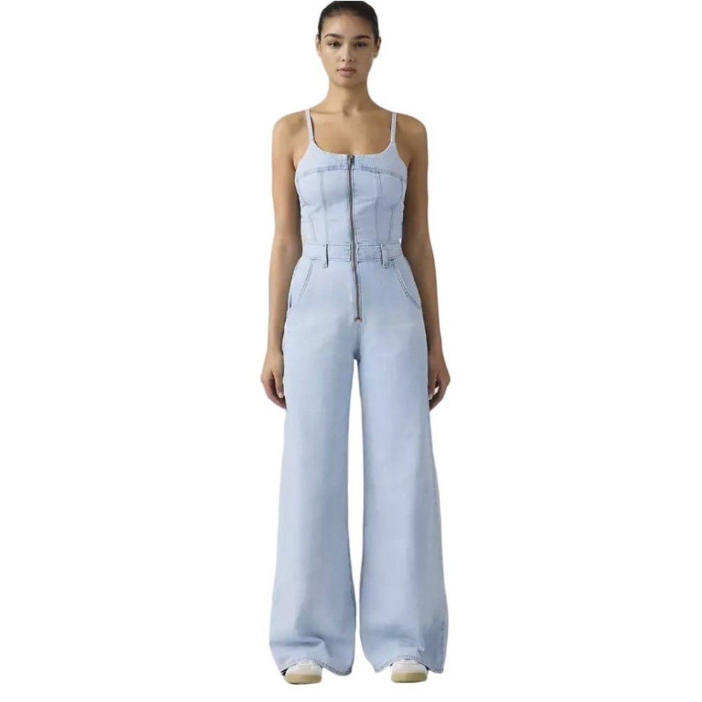 LEVIS® BUSTIER JUMPSUIT FLAT FINISH ΤΖΙΝ ΟΛΟΣΩΜΗ ΦΟΡΜΑ ΓΥΝΑΙΚΕΙΑ LIGHT INDIGO