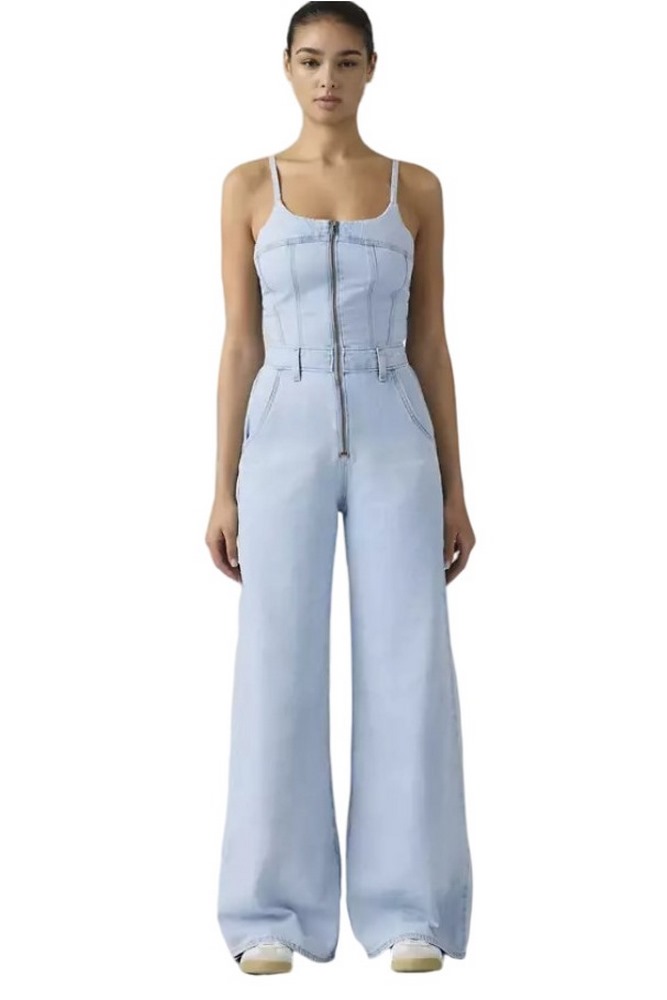 LEVIS® BUSTIER JUMPSUIT FLAT FINISH ΤΖΙΝ ΟΛΟΣΩΜΗ ΦΟΡΜΑ ΓΥΝΑΙΚΕΙΑ LIGHT INDIGO