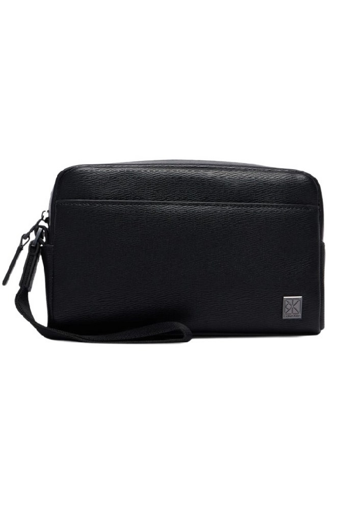 CALVIN KLEIN EMBLEM HW POUCH W/ HANDLE ΤΣΑΝΤΑ ΑΝΔΡΙΚΗ BLACK