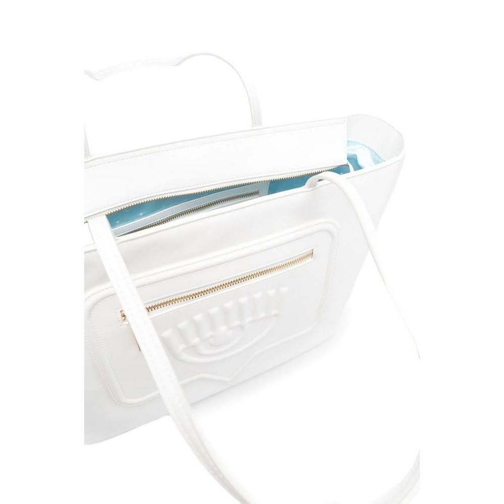 CHIARA FERRAGNI RANGE F - EYELIKE POCKET SMOOTH CALF ΤΣΑΝΤΑ ΓΥΝΑΙΚΕΙΑ WHITE