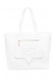 CHIARA FERRAGNI RANGE F - EYELIKE POCKET SMOOTH CALF ΤΣΑΝΤΑ ΓΥΝΑΙΚΕΙΑ WHITE