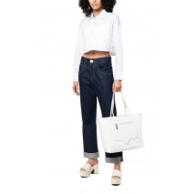 CHIARA FERRAGNI RANGE F - EYELIKE POCKET SMOOTH CALF ΤΣΑΝΤΑ ΓΥΝΑΙΚΕΙΑ WHITE