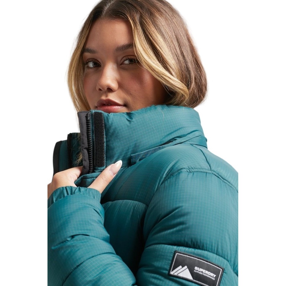 ΜΠΟΥΦΑΝ D3 TOUCHLINE PADDED ΓΥΝΑΙΚΕΙΟ SUPERDRY DARK GREEN