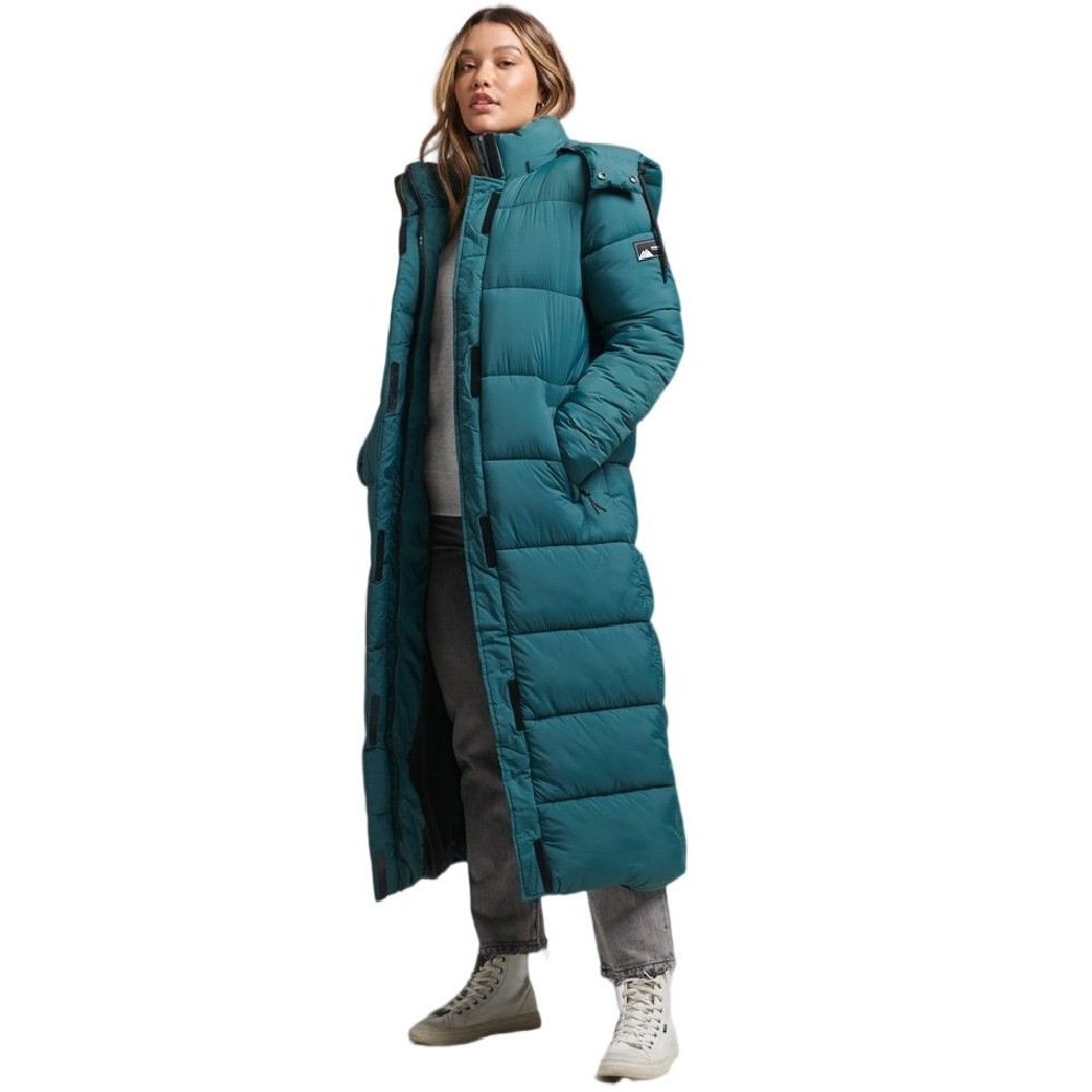 ΜΠΟΥΦΑΝ D3 TOUCHLINE PADDED ΓΥΝΑΙΚΕΙΟ SUPERDRY DARK GREEN