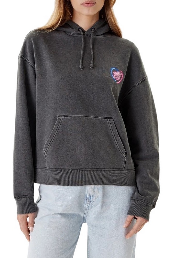 TOMMY JEANS BXY NEON HOODIE EXT ΦΟΥΤΕΡ ΜΠΛΟΥΖΑ ΓΥΝΑΙΚΕΙΑ WASHED BLACK