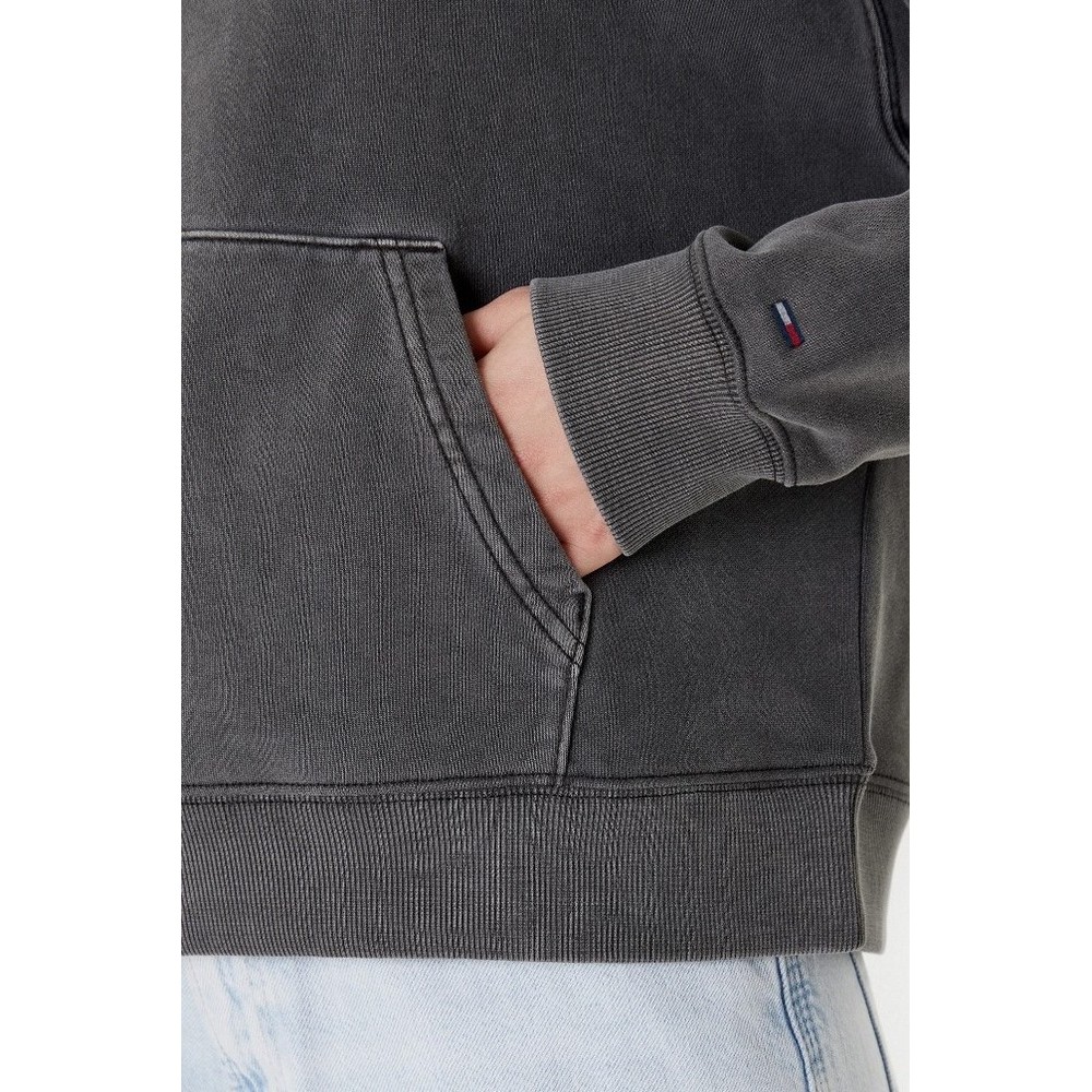 TOMMY JEANS BXY NEON HOODIE EXT ΦΟΥΤΕΡ ΜΠΛΟΥΖΑ ΓΥΝΑΙΚΕΙΑ WASHED BLACK