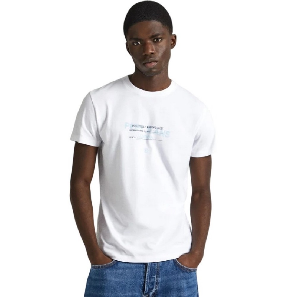 PEPE JEANS LONDON CINTHOM T-SHIRT ΜΠΛΟΥΖΑ ΑΝΔΡΙΚΗ WHITE