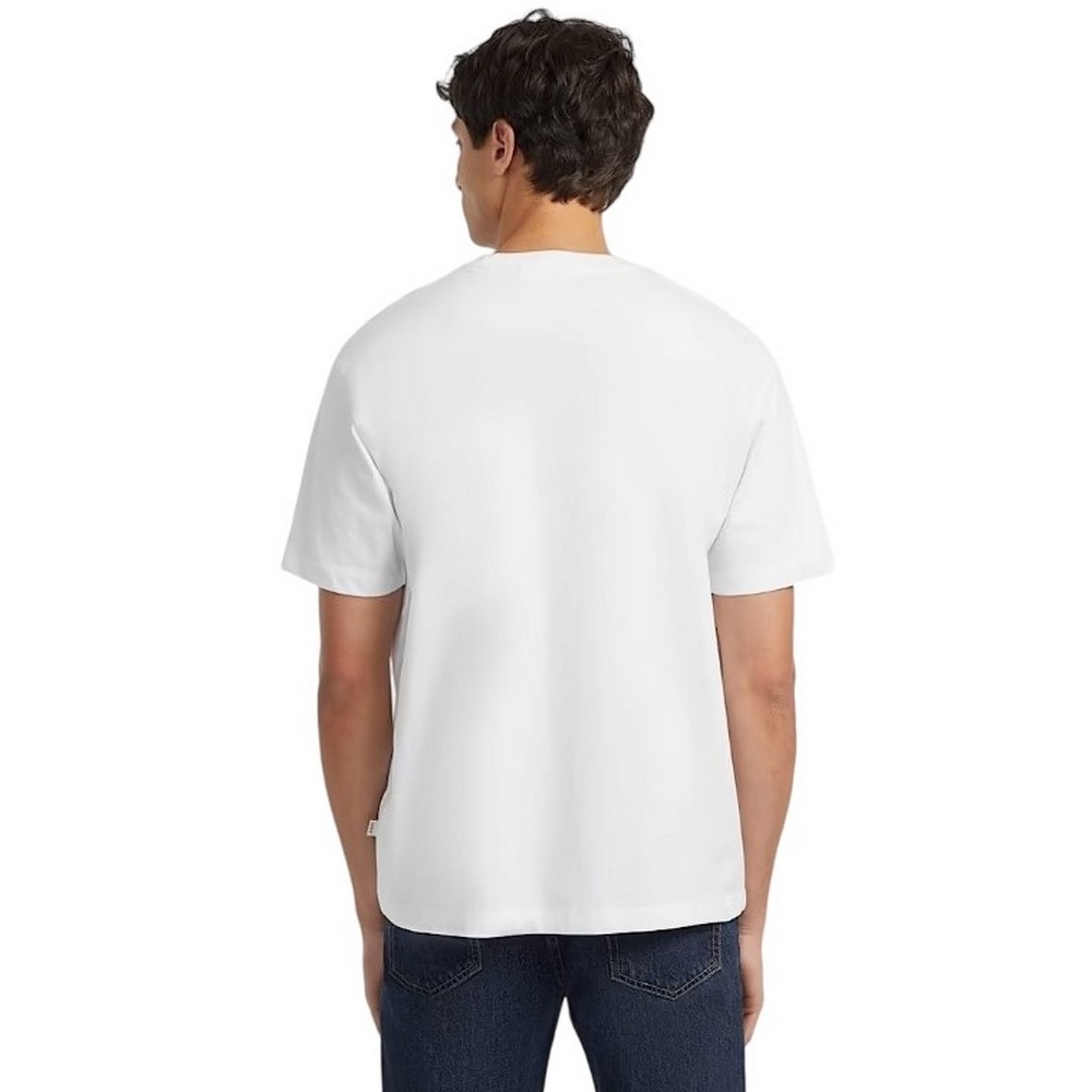 GUESS JEANS SS CN OS LOGO EMB TEE ΜΠΛΟΥΖΑ ΑΝΔΡΙΚΗ WHITE