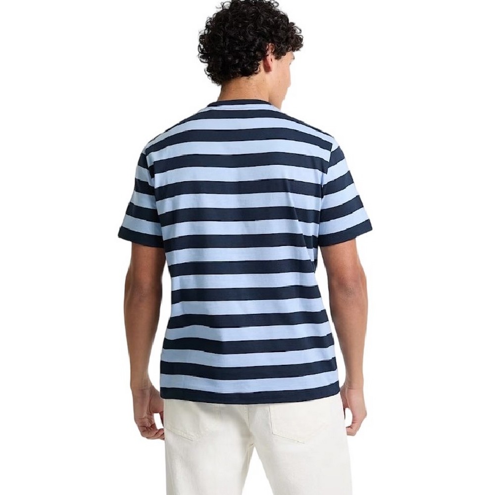 GUESS JEANS SS CN REG STRIPED YD TEE ΜΠΛΟΥΖΑ ΑΝΔΡΙΚΗ BLUE