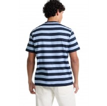 GUESS JEANS SS CN REG STRIPED YD TEE ΜΠΛΟΥΖΑ ΑΝΔΡΙΚΗ BLUE