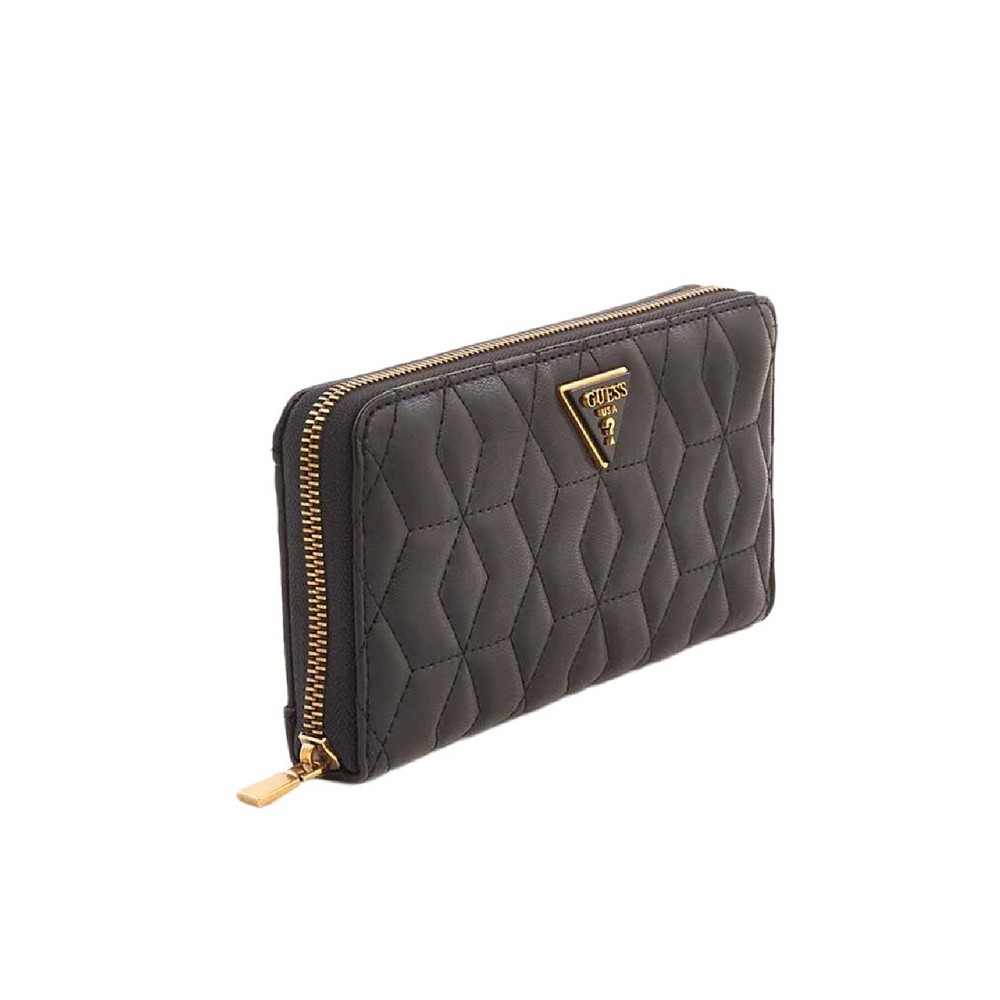 GUESS ELENIA SLG LARGE ZIP AROUND ΑΞΕΣΟΥΑΡ ΠΟΡΤΟΦΟΛΙ ΓΥΝΑΙΚΕΙΟ BLACK