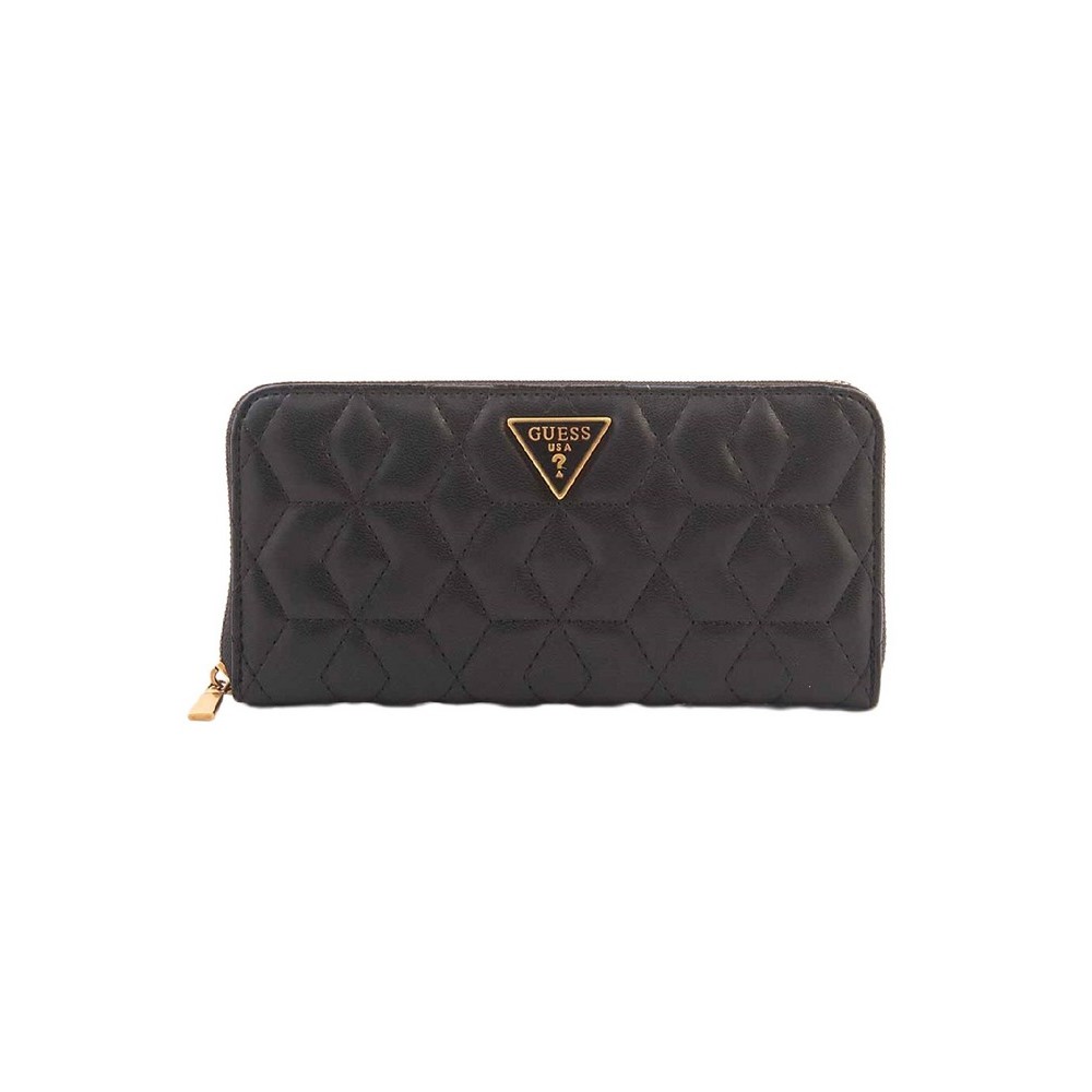 GUESS ELENIA SLG LARGE ZIP AROUND ΑΞΕΣΟΥΑΡ ΠΟΡΤΟΦΟΛΙ ΓΥΝΑΙΚΕΙΟ BLACK