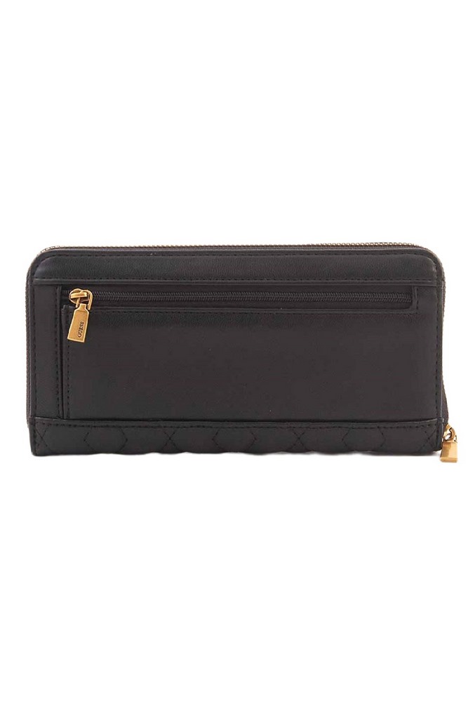 GUESS ELENIA SLG LARGE ZIP AROUND ΑΞΕΣΟΥΑΡ ΠΟΡΤΟΦΟΛΙ ΓΥΝΑΙΚΕΙΟ BLACK