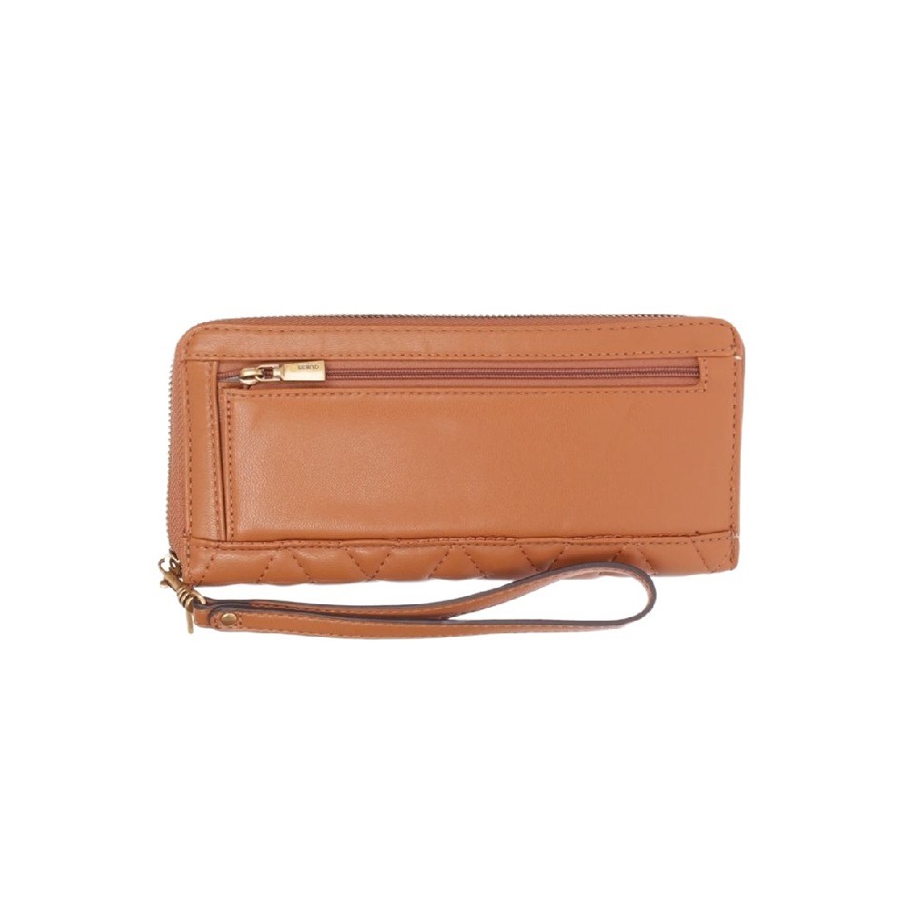 GUESS ELENIA SLG LARGE ZIP AROUND ΑΞΕΣΟΥΑΡ ΠΟΡΤΟΦΟΛΙ ΓΥΝΑΙΚΕΙΟ TAN