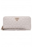 GUESS ELENIA SLG LARGE ZIP AROUND ΑΞΕΣΟΥΑΡ ΠΟΡΤΟΦΟΛΙ ΓΥΝΑΙΚΕΙΟ ECRU