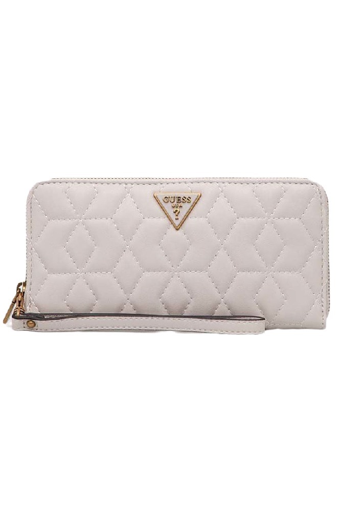 GUESS ELENIA SLG LARGE ZIP AROUND ΑΞΕΣΟΥΑΡ ΠΟΡΤΟΦΟΛΙ ΓΥΝΑΙΚΕΙΟ ECRU
