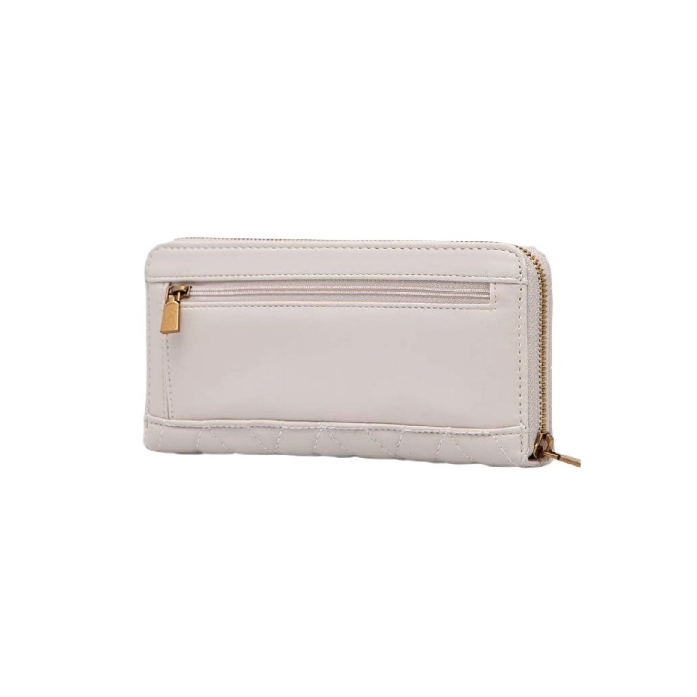 GUESS ELENIA SLG LARGE ZIP AROUND ΑΞΕΣΟΥΑΡ ΠΟΡΤΟΦΟΛΙ ΓΥΝΑΙΚΕΙΟ ECRU