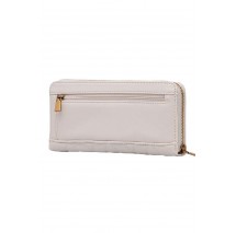 GUESS ELENIA SLG LARGE ZIP AROUND ΑΞΕΣΟΥΑΡ ΠΟΡΤΟΦΟΛΙ ΓΥΝΑΙΚΕΙΟ ECRU