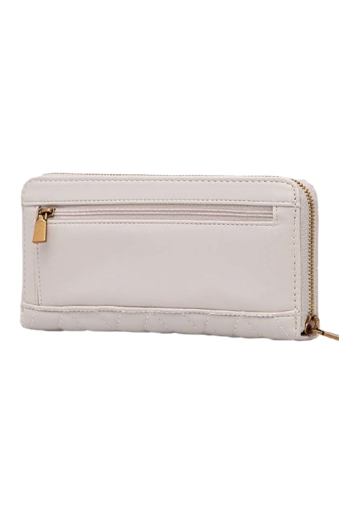 GUESS ELENIA SLG LARGE ZIP AROUND ΑΞΕΣΟΥΑΡ ΠΟΡΤΟΦΟΛΙ ΓΥΝΑΙΚΕΙΟ ECRU