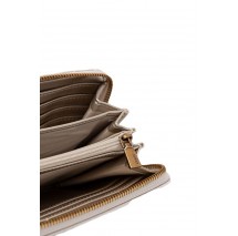 GUESS ELENIA SLG LARGE ZIP AROUND ΑΞΕΣΟΥΑΡ ΠΟΡΤΟΦΟΛΙ ΓΥΝΑΙΚΕΙΟ ECRU